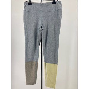 Outdoor Voices Womens Leggings Colorblock Stretch Blue Yellow Size Large